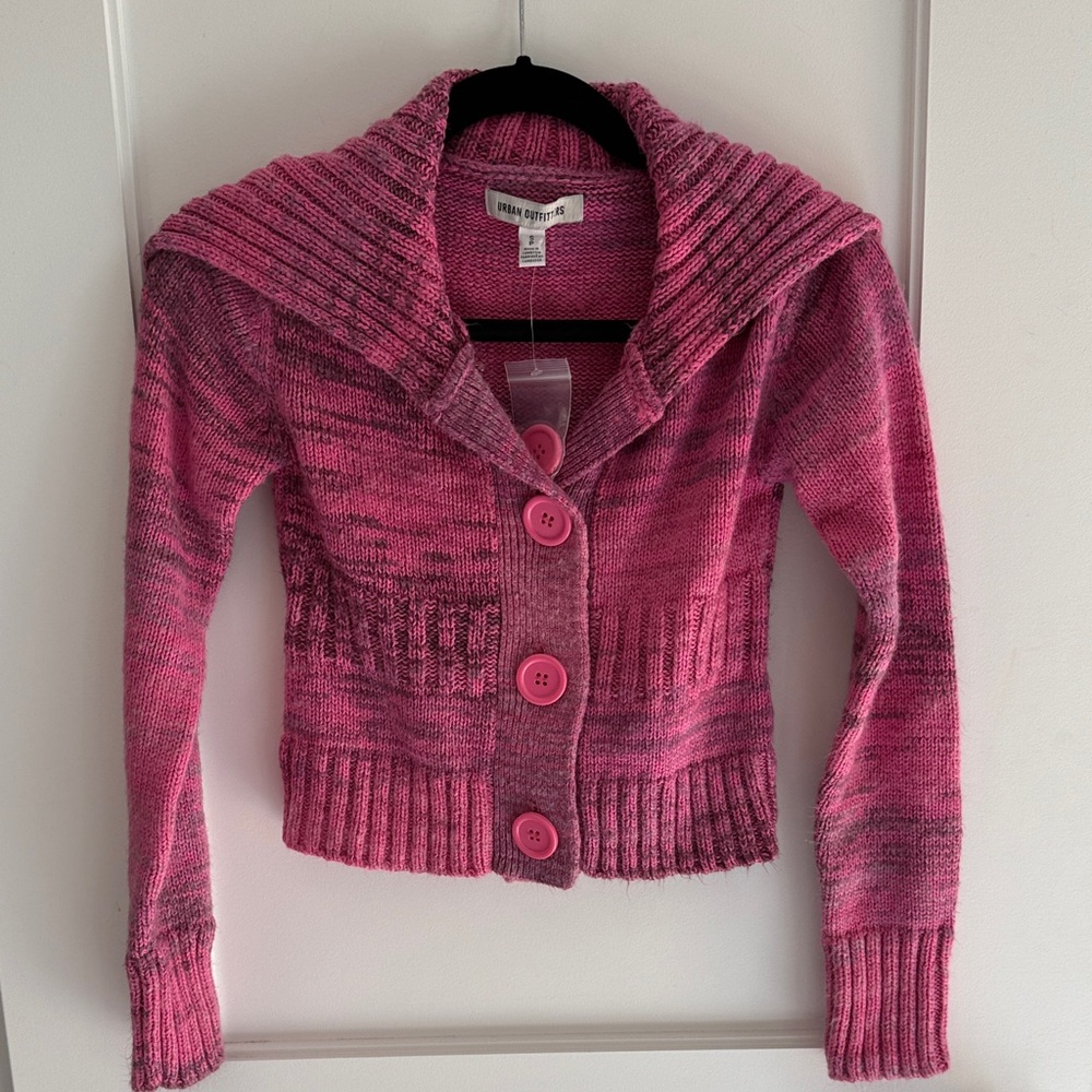 Urban Outfitters Pink Button-Up Cardigan